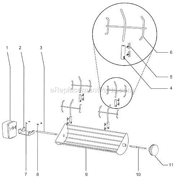 Page A Diagram and Parts List for 9972  Weber Grill Accessories