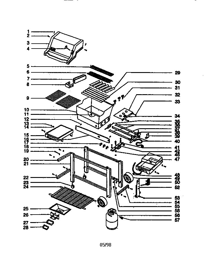 Platinum Diagram and Parts List for 891601 BLACK Weber Grill