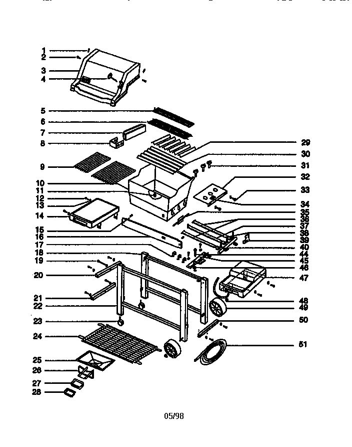 Platinum Diagram and Parts List for 892602 MAROON Weber Grill