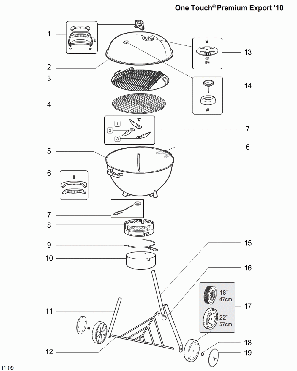 Diagram Diagram and Parts List for 1351004  Weber Grill