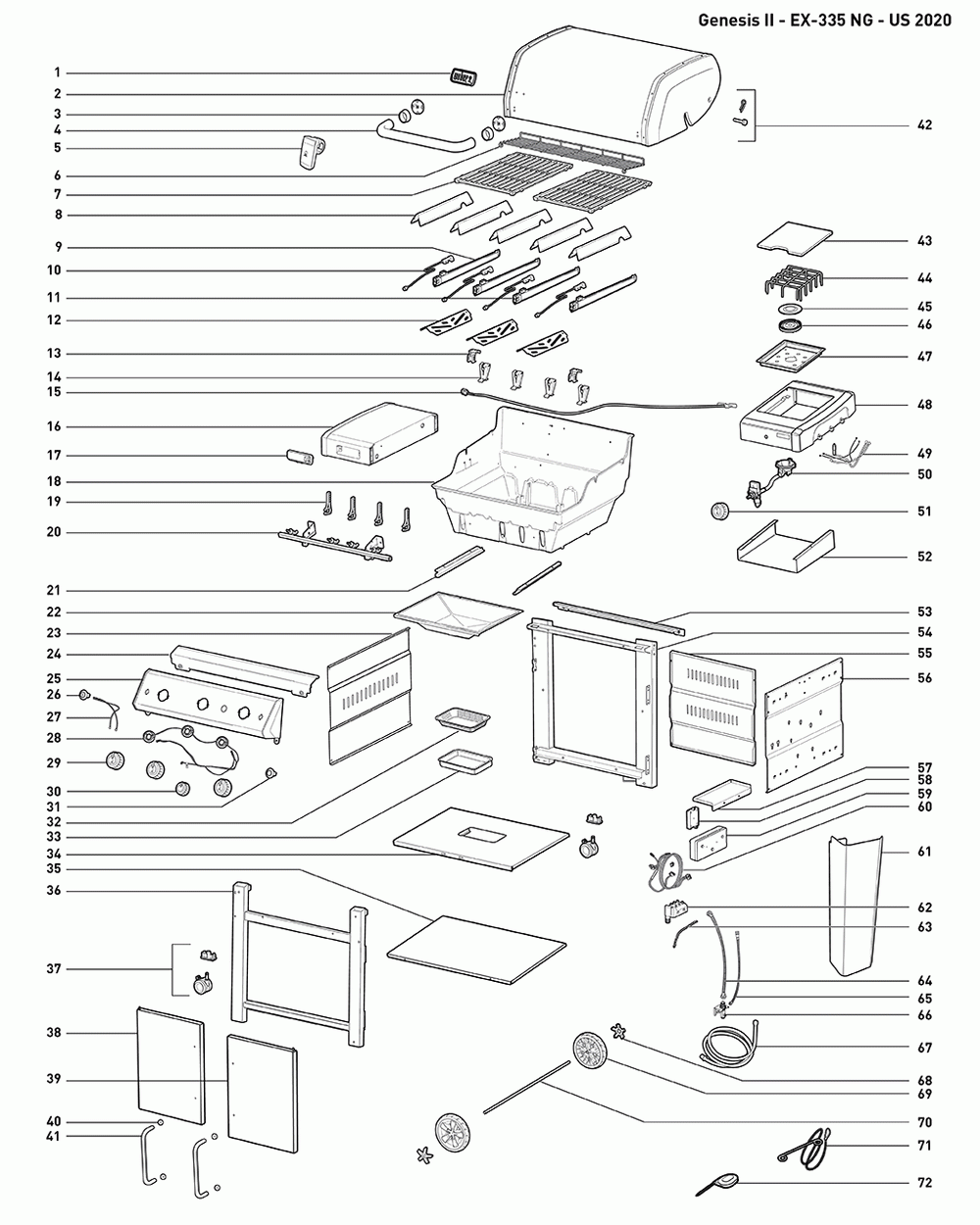 Diagram Diagram and Parts List for 66016601  Weber Grill