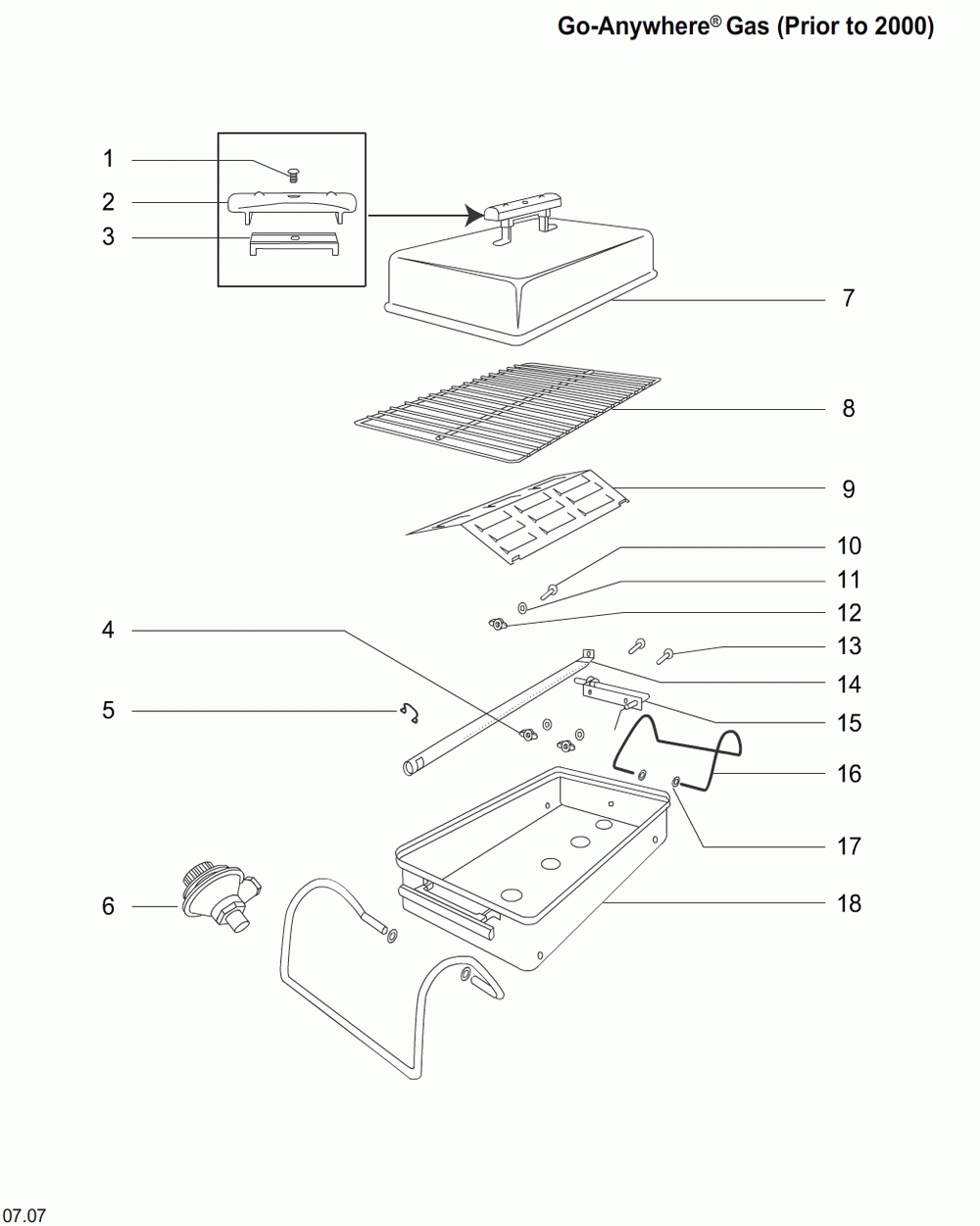 Diagram Diagram and Parts List for 1530  Weber Grill