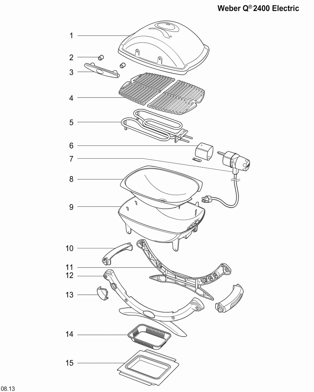 Diagram Diagram and Parts List for 55020001  Weber Grill