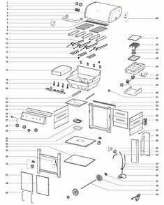 Diagram Diagram and Parts List for 61016201  Weber Grill