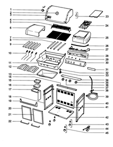 Grill Diagram and Parts List for S330 (NG)(2011) Weber Grill