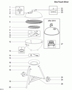Diagram Diagram and Parts List for 441009  Weber Grill