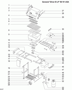 Diagram Diagram and Parts List for 2251009  Weber Grill