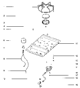Side Burner Diagram and Parts List for SUMMITS-470LP 2009 Weber Built-In Cooking