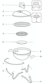 Page A Diagram and Parts List for 1121004 2010 Weber Grill