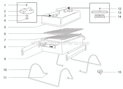 Part Location Diagram of 54228 Weber Charcoal User Guide