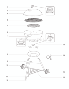 Part Location Diagram of 63016 Weber Damper Kit, 22.5"