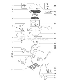 Page A Diagram and Parts List for 1361004  Weber Grill