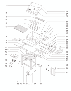 Part Location Diagram of 10750 Weber Cook Book