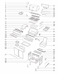 Part Location Diagram of 65579 Weber Motor For Tuck Away Rotisserie