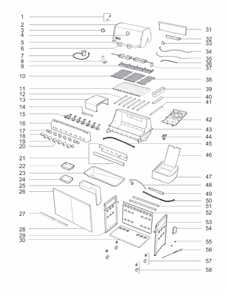 Page A Diagram and Parts List for 1781001 2007 Weber Grill