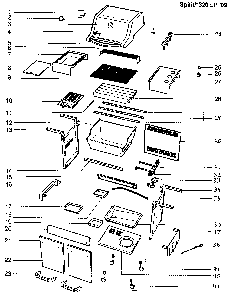 Part Location Diagram of 91384 Weber Thermometer