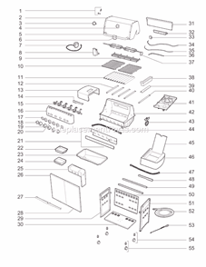 Page A Diagram and Parts List for 1840301 2009 Weber Grill