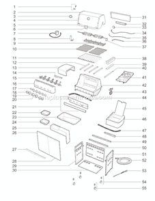 Page A Diagram and Parts List for 1841001 2008 Weber Grill