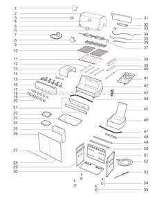 Page A Diagram and Parts List for 1841301 2009 Weber Grill