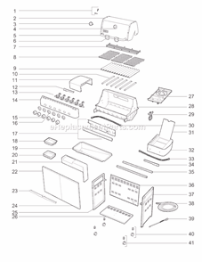 Part Location Diagram of 70333 Weber Bottom Panel For 6 Burner