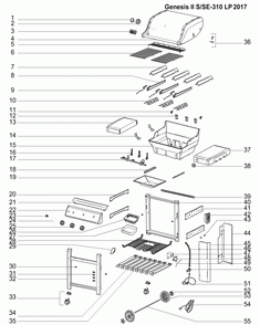Diagram Diagram and Parts List for 61010201  Weber Grill