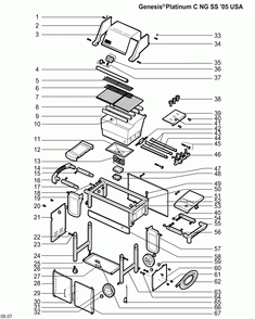 Diagram Diagram and Parts List for 6880309  Weber Grill