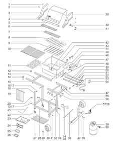 Part Location Diagram of 60402 Weber Left Side Endcap