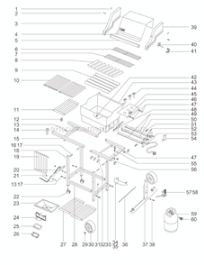 Part Location Diagram of 4886971 Weber Slide Lock Swing-Up Table