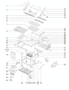 Page A Diagram and Parts List for 211502  Weber Grill