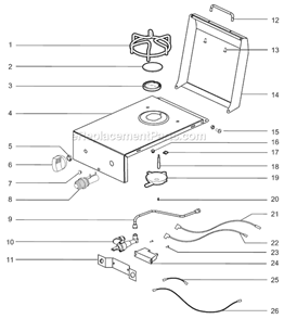 Page A Diagram and Parts List for 21322  Weber Built-In Cooking