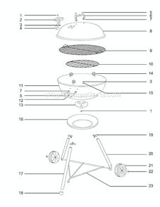 Part Location Diagram of 92403 Weber Assembly Tool - Black