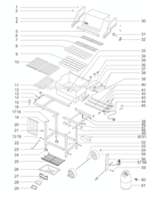 Page A Diagram and Parts List for 219798  Weber Grill