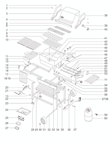 Page A Diagram and Parts List for 221701  Weber Grill
