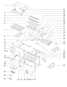 Page A Diagram and Parts List for 221901  Weber Grill