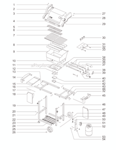 Part Location Diagram of 2008 Weber Right swing table