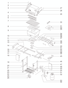 Page A Diagram and Parts List for 2251398  Weber Grill
