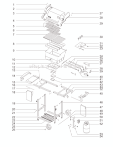 Page A Diagram and Parts List for 2251698  Weber Grill