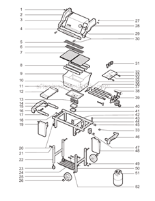 Page A Diagram and Parts List for 2281398  Weber Grill