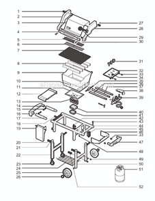 Page A Diagram and Parts List for 2281411  Weber Grill