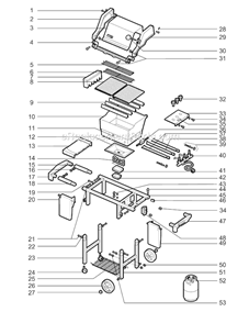 Part Location Diagram of 62473 Weber Smoker Body And Cover Assembly