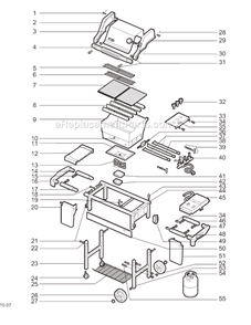 Page A Diagram and Parts List for 2291398  Weber Grill