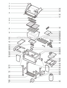 Page A Diagram and Parts List for 2291698  Weber Grill