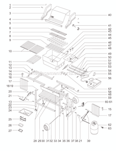 Page A Diagram and Parts List for 231201  Weber Grill