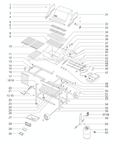 Page A Diagram and Parts List for 231298  Weber Grill