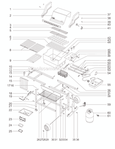Page A Diagram and Parts List for 231501  Weber Grill