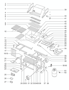 Page A Diagram and Parts List for 231701  Weber Grill
