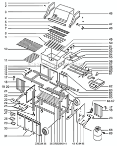 Page A Diagram and Parts List for 231901  Weber Grill