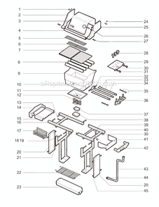 Part Location Diagram of 60466 Weber Lid assembly