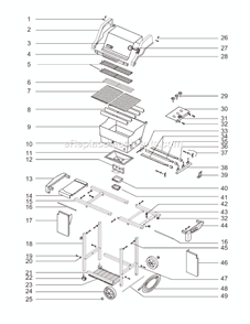 Page A Diagram and Parts List for 2351398  Weber Grill