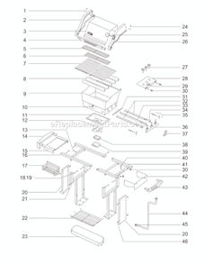 Page A Diagram and Parts List for 2351501 02-03 Weber Grill
